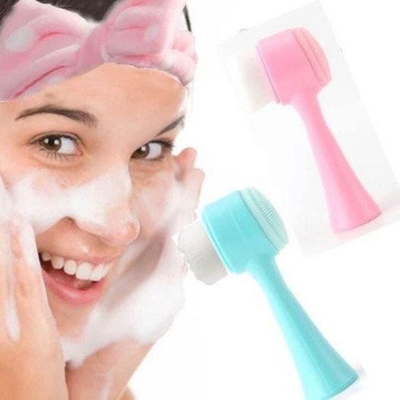 skin cleansing brush with plush headband - Picture 5 of 5